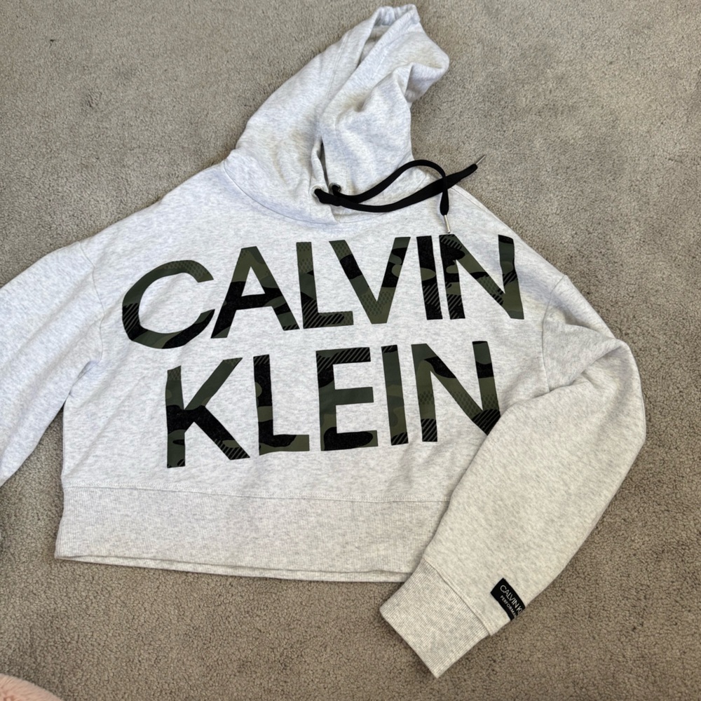 Calvin Klein Light Gray Performance Hoodie